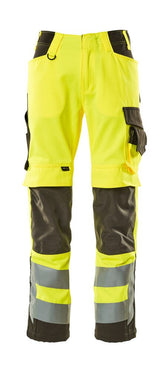 Mascot Kendal Safe Supreme Warnschutz-Hose – gelb/dunkelanthrazit