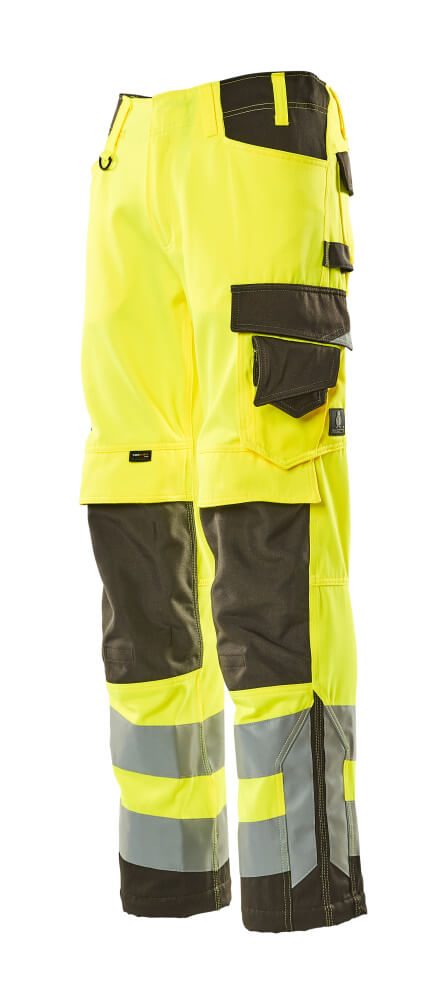 Mascot Kendal Safe Supreme Warnschutz-Hose – gelb/dunkelanthrazit
