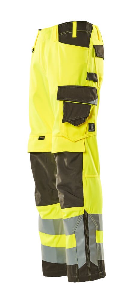 Mascot Kendal Safe Supreme Warnschutz-Hose – gelb/dunkelanthrazit