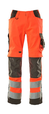 Mascot Kendal Safe Supreme Warnschutz-Hose – rot/dunkelanthrazit
