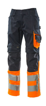 Mascot Leeds Safe Supreme Warnschutzhose – schwarzblau/orange