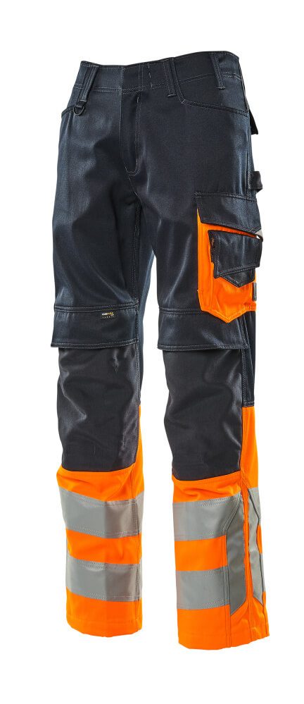 Mascot Leeds Safe Supreme Warnschutzhose – schwarzblau/orange