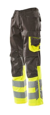 Mascot Leeds Safe Supreme Warnschutzhose – dunkelanthrazit/gelb