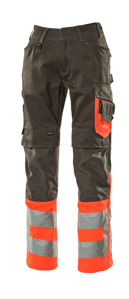 Mascot Leeds Safe Supreme Warnschutzhose – dunkelanthrazit/rot