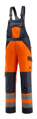 Mascot Gosford Safe Light Warnschutz Latzhose – orange/schwarzblau