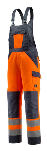 Mascot Gosford Safe Light Warnschutz Latzhose – orange/schwarzblau