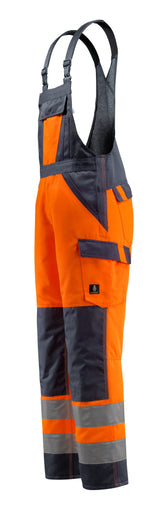Mascot Gosford Safe Light Warnschutz Latzhose – orange/schwarzblau