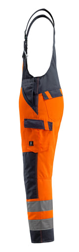 Mascot Gosford Safe Light Warnschutz Latzhose – orange/schwarzblau