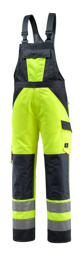 Mascot Gosford Safe Light Warnschutz Latzhose – gelb/schwarzblau