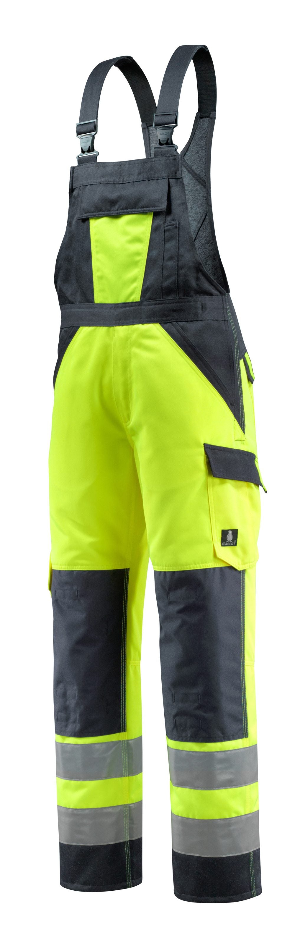 Mascot Gosford Safe Light Warnschutz Latzhose – gelb/schwarzblau