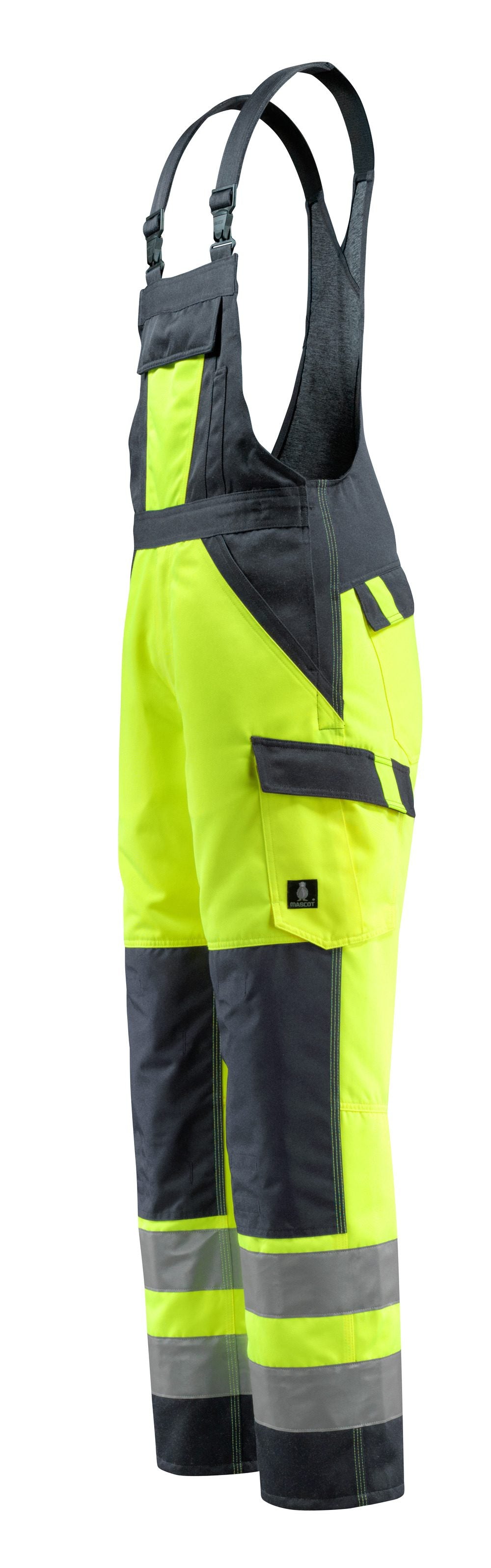 Mascot Gosford Safe Light Warnschutz Latzhose – gelb/schwarzblau