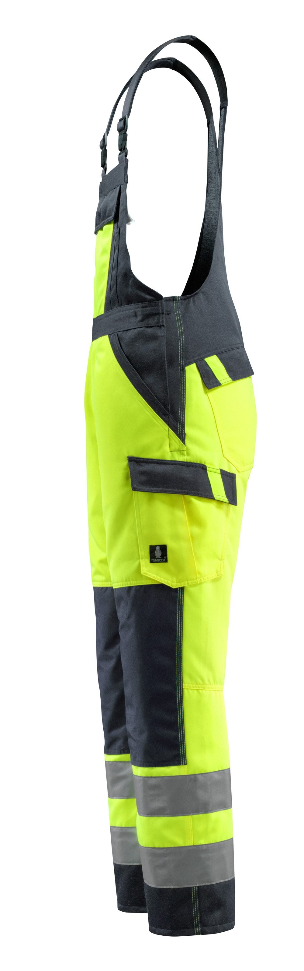 Mascot Gosford Safe Light Warnschutz Latzhose – gelb/schwarzblau