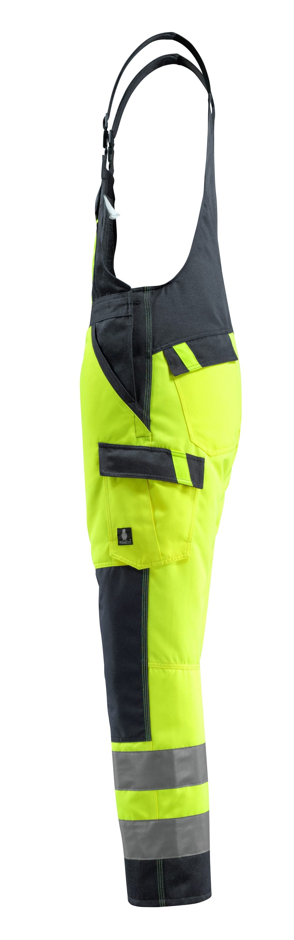 Mascot Gosford Safe Light Warnschutz Latzhose – gelb/schwarzblau