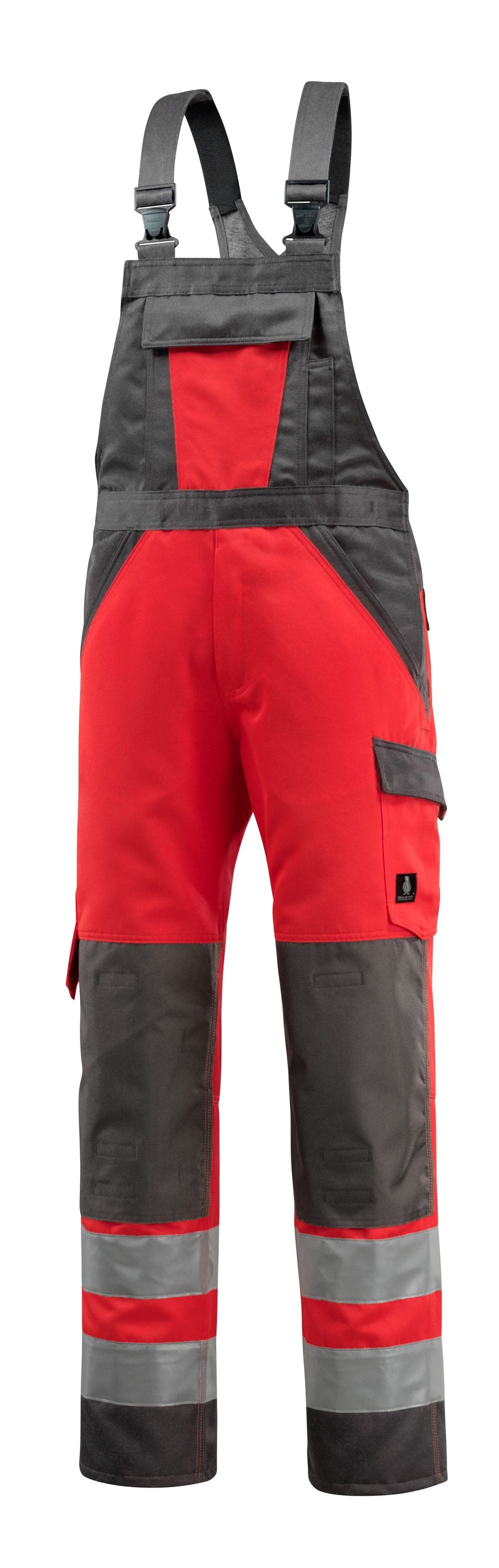 Mascot Gosford Safe Light Warnschutz Latzhose – rot/dunkelanthrazit