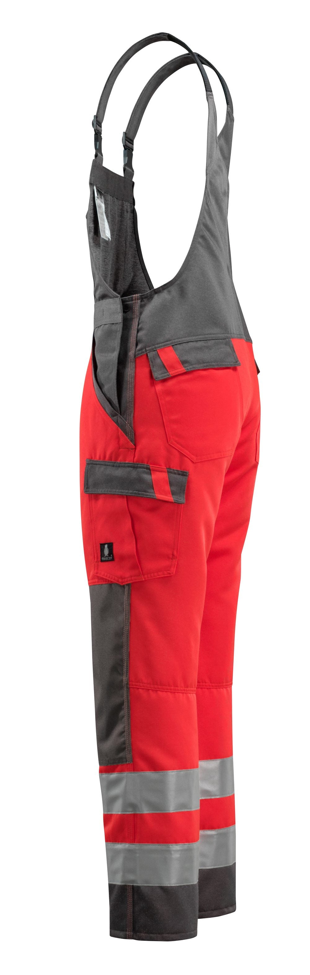 Mascot Gosford Safe Light Warnschutz Latzhose – rot/dunkelanthrazit