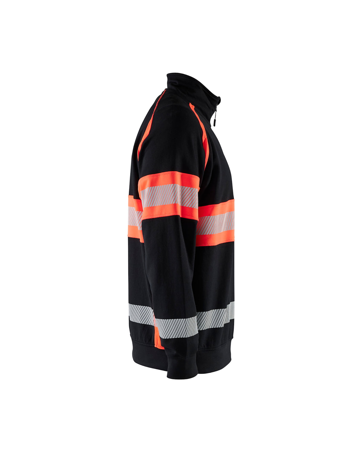 Blåkläder 3553 Warnschutz Zip-Sweatshirt Kl. 1 – schwarz/rot