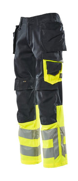 Mascot Safe Supreme Warnschutz Handwerkerhose – schwarzblau/gelb