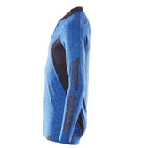 Mascot Coolmax Pro Accelerate Langarm-Poloshirt – azurblau/schwarzblau