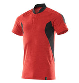 Mascot Accelerate Polo-Shirt mit Coolmax Pro – verkehrsrot/schwarz