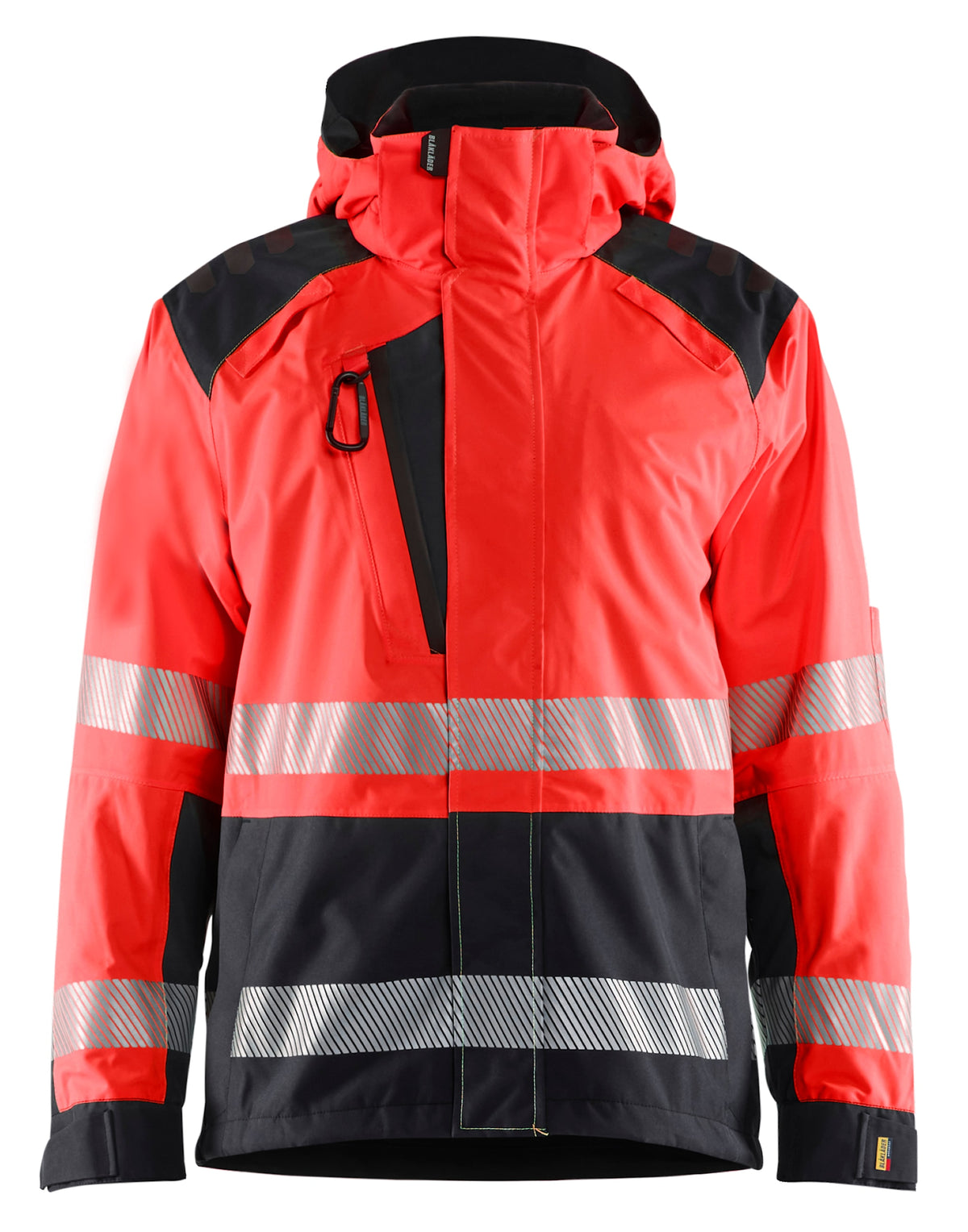 Blåkläder 4435 Warnschutz Regenjacke Kl. 3 – rot/schwarz