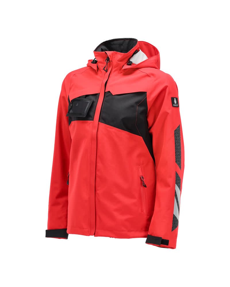Mascot Damen Accelerate Hardshell-Regenjacke – verkehrsrot/schwarz