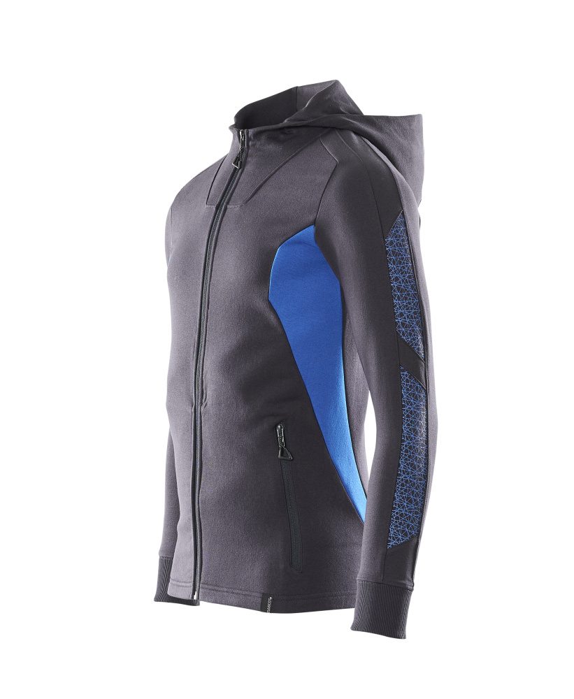 Mascot Accelerate Kapuzen-Sweatjacke – schwarzblau/azurblau