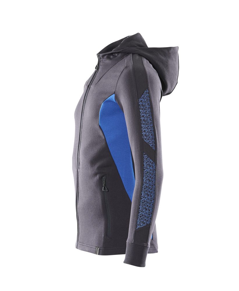 Mascot Accelerate Kapuzen-Sweatjacke – schwarzblau/azurblau