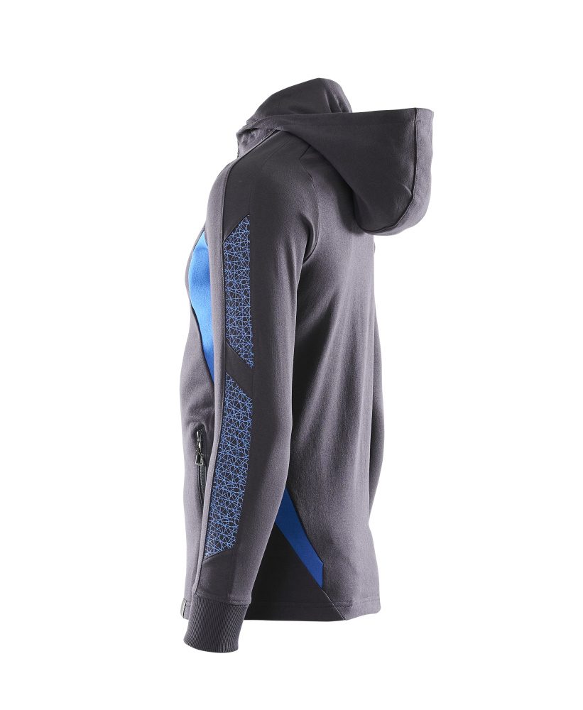 Mascot Accelerate Kapuzen-Sweatjacke – schwarzblau/azurblau