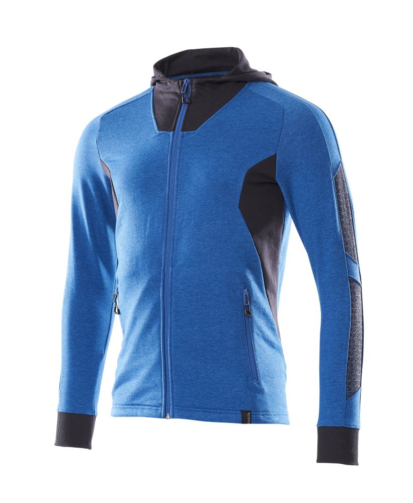Mascot Accelerate Kapuzen-Sweatjacke – azurblau/schwarzblau