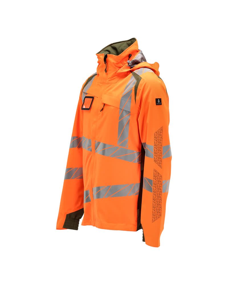Mascot Accelerate Safe Warnschutz Regenjacke – orange/moosgrün