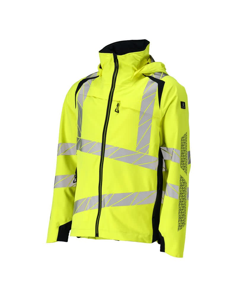 Mascot Accelerate Safe Warnschutz Regenjacke – gelb/schwarzblau