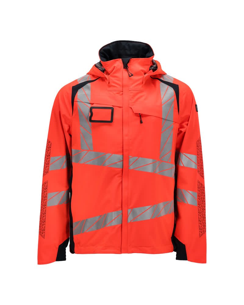 Mascot Accelerate Safe Warnschutz Regenjacke – rot/schwarzblau