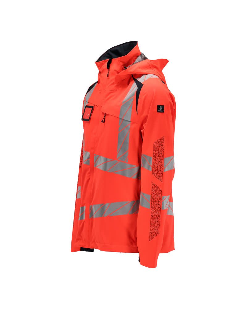 Mascot Accelerate Safe Warnschutz Regenjacke – rot/schwarzblau