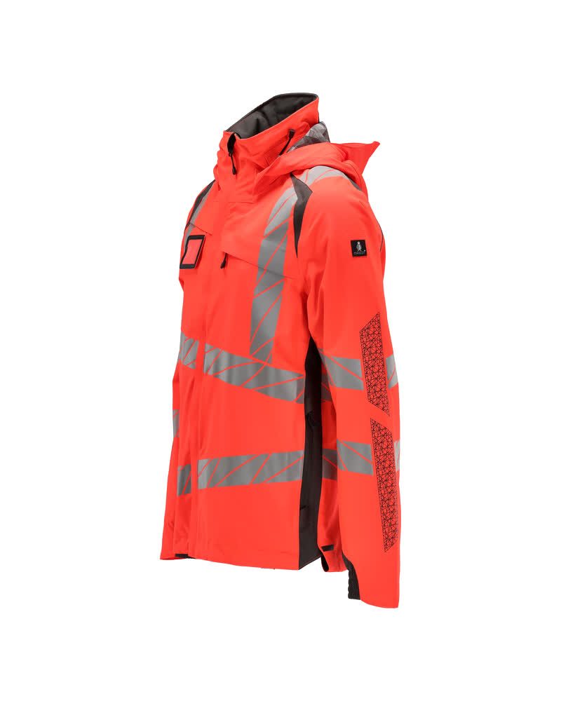 Mascot Accelerate Safe Warnschutz Regenjacke – rot/dunkelanthrazit