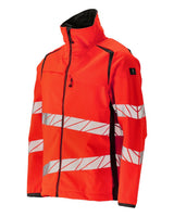 Mascot Accelerate Safe Warn-Softshelljacke – rot/dunkelanthrazit