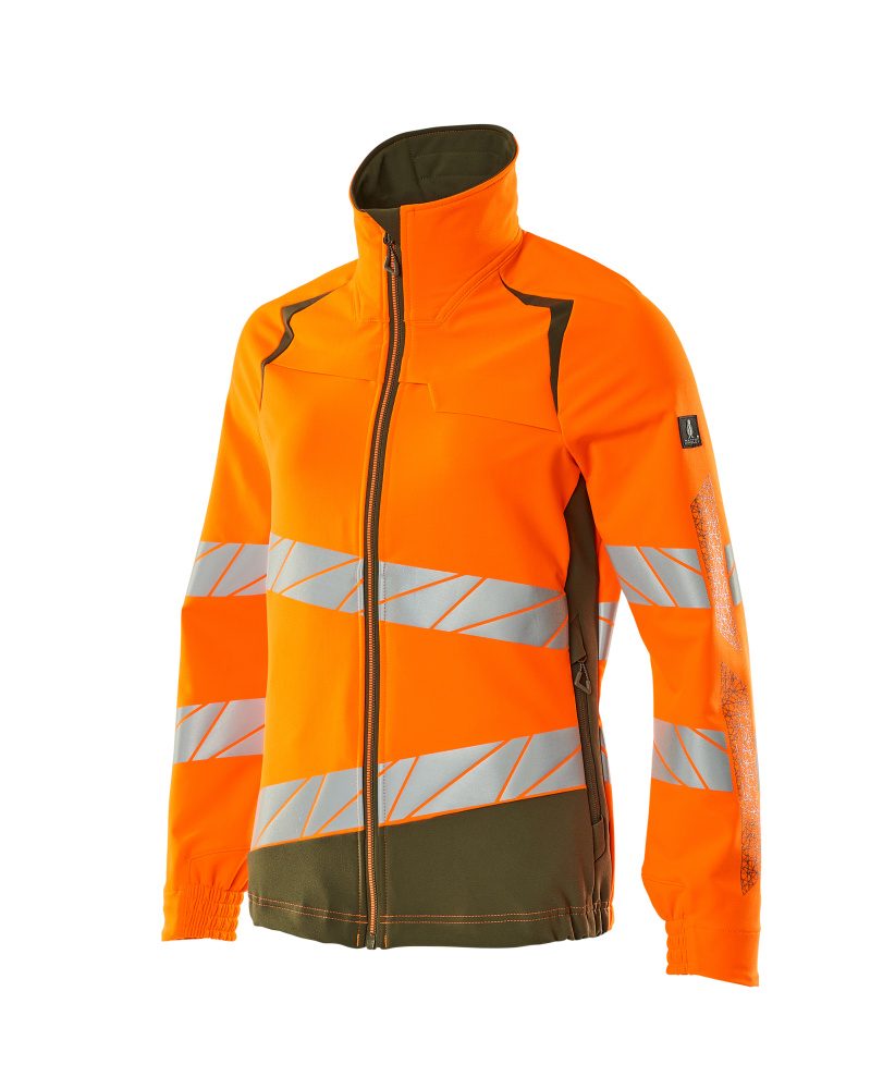 Mascot Damen Accelerate Safe Warn Stretchbundjacke – orange/moosgrün