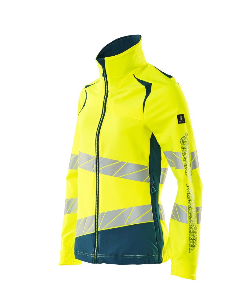 Mascot Damen Accelerate Safe Warn Stretchbundjacke – gelb/dunkelpetroleum