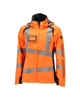 Mascot Damen Accelerate Safe Warnschutz Regenjacke – orange/schwarzblau