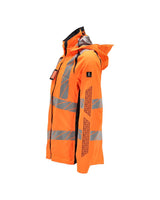 Mascot Damen Accelerate Safe Warnschutz Regenjacke – orange/schwarzblau