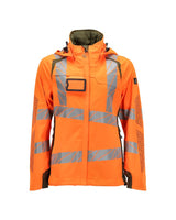 Mascot Damen Accelerate Safe Warnschutz Regenjacke – orange/moosgrün