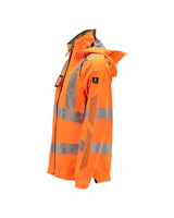 Mascot Damen Accelerate Safe Warnschutz Regenjacke – orange/moosgrün