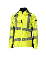 Mascot Damen Accelerate Safe Warnschutz Regenjacke – gelb/schwarzblau