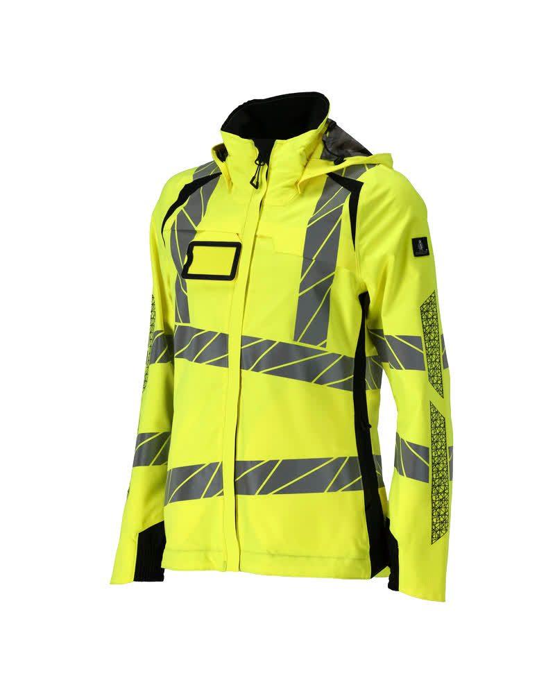 Mascot Damen Accelerate Safe Warnschutz Regenjacke – gelb/schwarz
