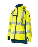 Mascot Damen Accelerate Safe Warnschutz Regenjacke – gelb/dunkelpetroleum