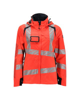 Mascot Damen Accelerate Safe Warnschutz Regenjacke – rot/schwarzblau