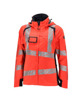 Mascot Damen Accelerate Safe Warnschutz Regenjacke – rot/schwarzblau