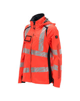 Mascot Damen Accelerate Safe Warnschutz Regenjacke – rot/schwarzblau