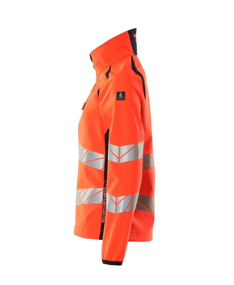 Mascot Damen Accelerate Safe Warn-Softhelljacke – rot/schwarzblau