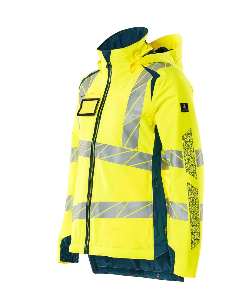 Mascot Damen Accelerate Safe Masco Warnschutz Winterjacke – gelb/dunkelpetroleum