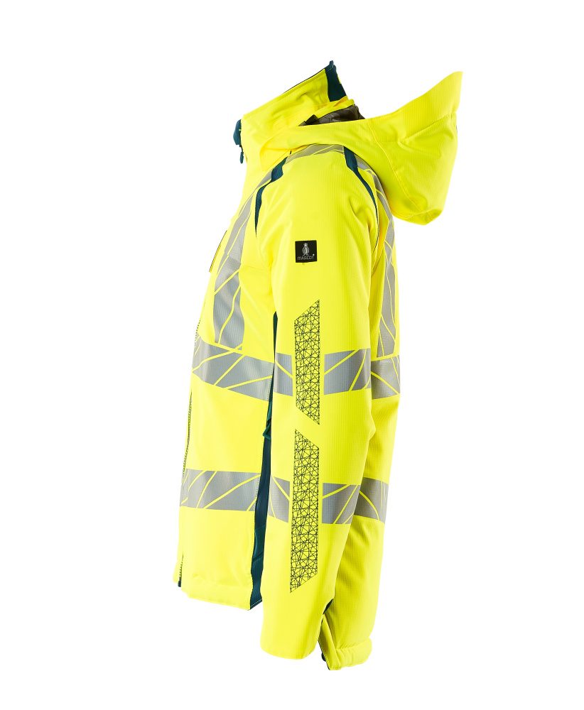 Mascot Damen Accelerate Safe Masco Warnschutz Winterjacke – gelb/dunkelpetroleum